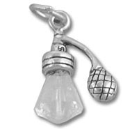 Cubic Zirconia Crystal Perfume Bottle Stone Charm