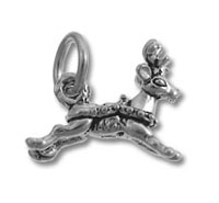 Sterling Silver 3D Reindeer Charm