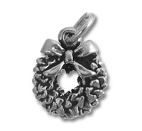 Sterling Silver Wreath Charm
