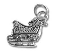 Sterling Silver Sleigh with Gifts Charm