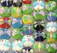 Multi-Color Glass Bead Dragonfly Design