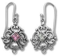 Silver CZ Chandelier Earring Findings