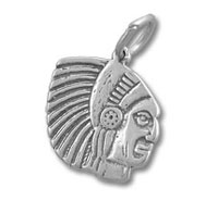 Flat Indian Chief Head Charm
