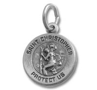 Silver Small St. Christopher Charm