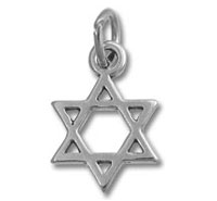 Sterling Silver Shiny Star of David Charm
