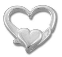 Heart within a Heart Lobster Clasp