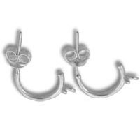 Sterling Silver Half Circle Earring