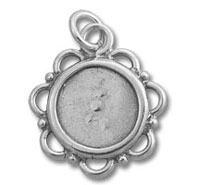 Round Lacy Photo Frame Charm