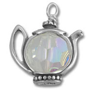 Pink Crystal Tea Pot Charm