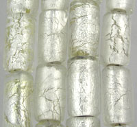 Silver Foil Glass Beads