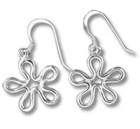 Silver Flower Earrings