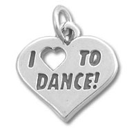 I Love To Dance Heart Charm