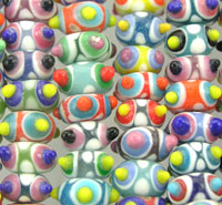 Multi Colored Lampwork Glass Beads