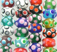 Multi Colored Lampwork Glass Beads