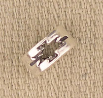 8mm Spacer Bead with Cross Out