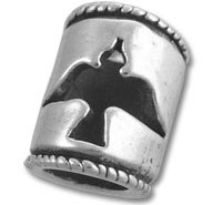 Silver Spacer Bead with Dove