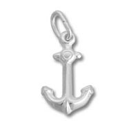 Silver Sea Anchor Charm