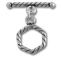 6 Sided Silver Toggle