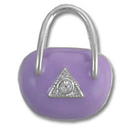Enamel Purse with Cubic Zirconia