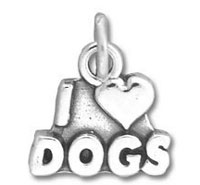 I Love Dogs Charm