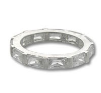 Silver Ring with 11 Cz Stones