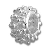 Clear Silver Spacer Bead