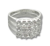 Silver Ring with Cubic Zirconia