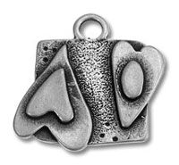 Silver Friendship Heart Charm