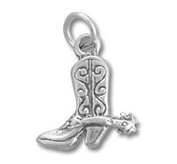 Cowboy Boots with Spurs Charm