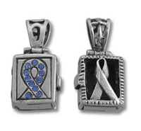 Blue Awareness Ribbon Prayer Box