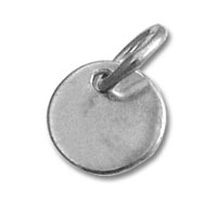 Engraveable Disc Round Tag Charm