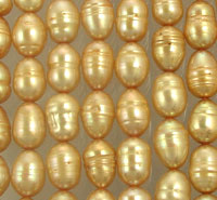 Yellow Oval Freshwater Pearls