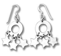 Sterling Silver Stars Earrings