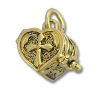 Gold Vermeil Heart Prayer Box