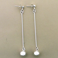 Bar Earring with Ball