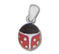 Red Enamel Lady Bug Charm