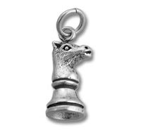 Sterling Silver Horse Chess Piece Charm