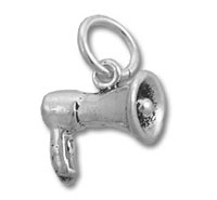 Sterling Silver Megaphone Charm