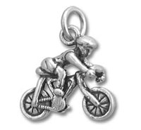 Sterling Silver Biker Charm