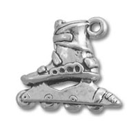 Sterling Silver In Line Skates Charm