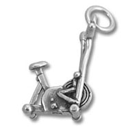 Sterling Silver Exercise Bike Charm