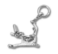 Sterling Silver Exercise Bike Charm