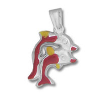 Dolphins Enamel Charm