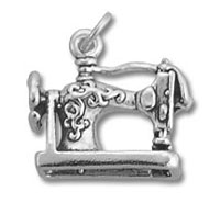 Sterling Silver Sewing Machine Charm