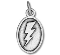 Lightning Bolt on Oval Charm