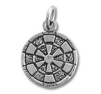 Sterling Silver Dartboard Charm