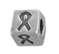 4.5mm Awareness Ribbon Letter Bead