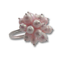 Silver Ring with Pearls