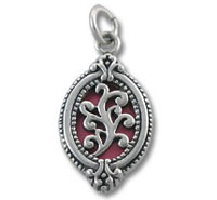 Oval Enamel Charm