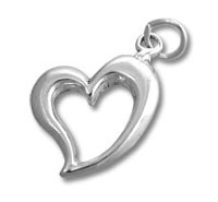One-Sided Heart Charm